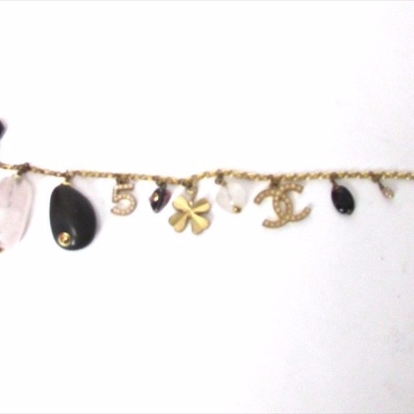 Chanel Charms Bracelet w/ CC, No. 5, and Moonstone - Picture 6 of 7